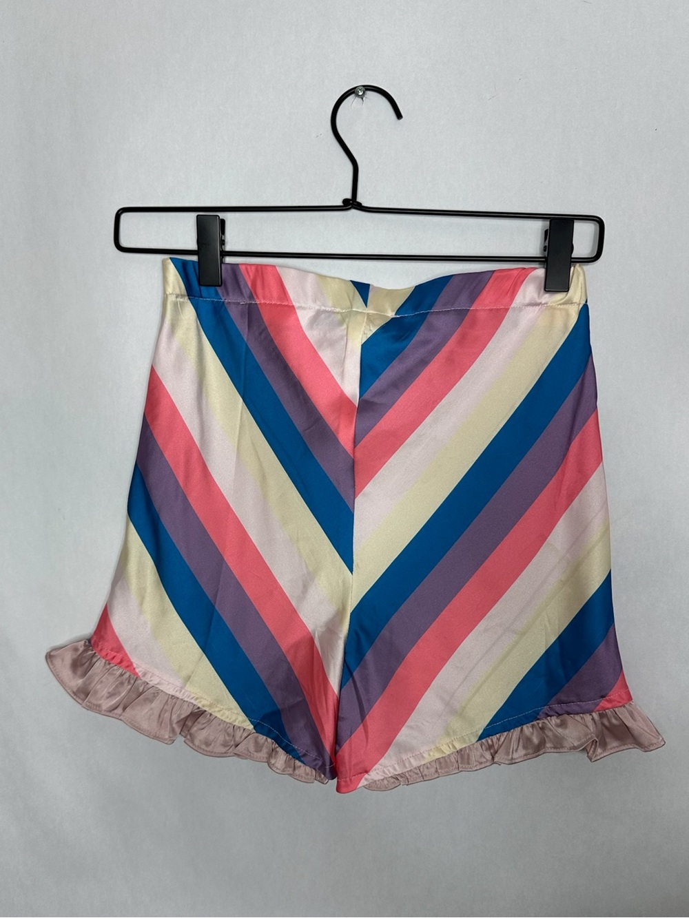 NWT Serpenti Chevron Stripe Ruffle Hem Micro Hot Shorts Pinup Style Retro XSmall - Picture 6 of 13